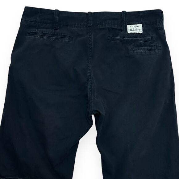 PAUL SMITH Chino Shorts Flat Front Button Fly Navy Blue Mid Rise Stretch Slim 30 - Picture 4 of 8